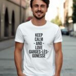 T-Shirt Blanc Keep Calm Garges-lès-Gonesse Pour homme-1