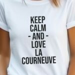 T-Shirt Blanc Keep Calm La Courneuve Pour femme-2