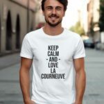 T-Shirt Blanc Keep Calm La Courneuve Pour homme-1
