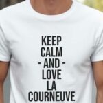 T-Shirt Blanc Keep Calm La Courneuve Pour homme-2