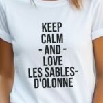 T-Shirt Blanc Keep Calm Les Sables-d'Olonne Pour femme-2