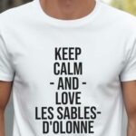T-Shirt Blanc Keep Calm Les Sables-d'Olonne Pour homme-2