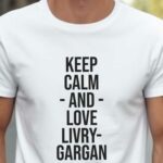 T-Shirt Blanc Keep Calm Livry-Gargan Pour homme-2