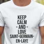 T-Shirt Blanc Keep Calm Saint-Germain-en-Laye Pour homme-2