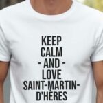 T-Shirt Blanc Keep Calm Saint-Martin-d'Hères Pour homme-2