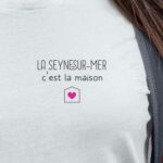 T-Shirt Blanc La Seyne-sur-Mer C'est la maison Pour femme-2