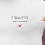 T-Shirt Blanc Le Blanc-Mesnil C'est la maison Pour homme-2
