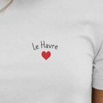 T-Shirt Blanc Le Havre Coeur Pour femme-2