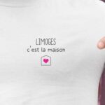 T-Shirt Blanc Limoges C'est la maison Pour homme-2