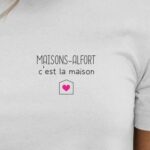 T-Shirt Blanc Maisons-Alfort C'est la maison Pour femme-2