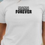 T-Shirt Blanc Mama forever face Pour femme-1