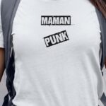 T-Shirt Blanc Maman PUNK Pour femme-1