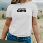 T-Shirt Blanc Maman forever face Pour femme-2