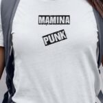 T-Shirt Blanc Mamina PUNK Pour femme-1