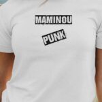 T-Shirt Blanc Maminou PUNK Pour femme-1
