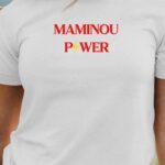 T-Shirt Blanc Maminou Power Pour femme-1