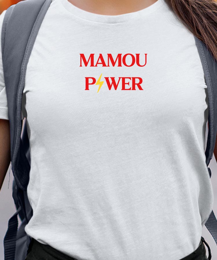 T-Shirt Blanc Mamou Power Pour femme-1
