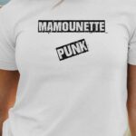 T-Shirt Blanc Mamounette PUNK Pour femme-1