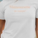 T-Shirt Blanc Mamounette de compet' Pour femme-1