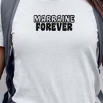 T-Shirt Blanc Marraine forever face Pour femme-1