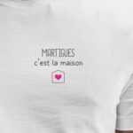 T-Shirt Blanc Martigues C'est la maison Pour homme-2