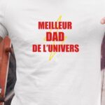 T-Shirt Blanc Meilleur Dad de l'univers Pour homme-1