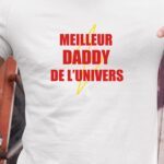 T-Shirt Blanc Meilleur Daddy de l'univers Pour homme-1
