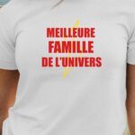 T-Shirt Blanc Meilleure Famille de l'univers Pour femme-1