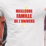 T-Shirt Blanc Meilleure Famille de l'univers Pour homme-1