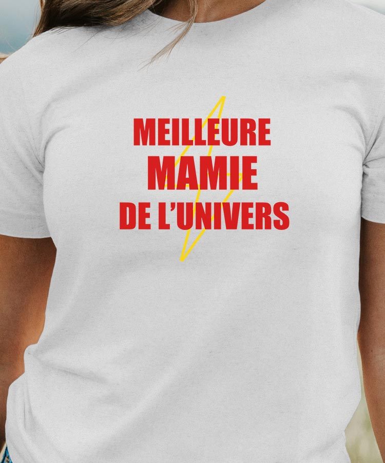 T-Shirt Blanc Meilleure Mamie de l'univers Pour femme-1