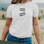 T-Shirt Blanc Mere PUNK Pour femme-2