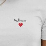 T-Shirt Blanc Mulhouse Coeur Pour femme-2