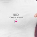 T-Shirt Blanc Nancy C'est la maison Pour homme-2