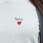 T-Shirt Blanc Nancy Coeur Pour femme-2