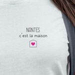T-Shirt Blanc Nantes C'est la maison Pour femme-2
