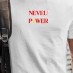 T-Shirt Blanc Neveu Power Pour homme-1