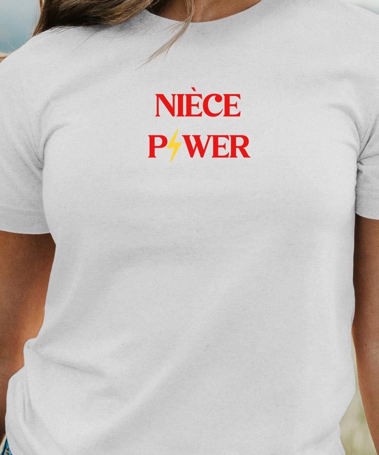 T-Shirt Blanc Nièce Power Pour femme-1