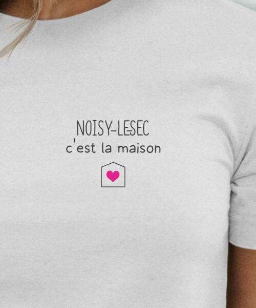 T-Shirt Blanc Noisy-le-Sec C'est la maison Pour femme-2