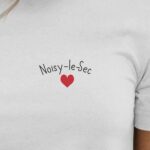 T-Shirt Blanc Noisy-le-Sec Coeur Pour femme-2