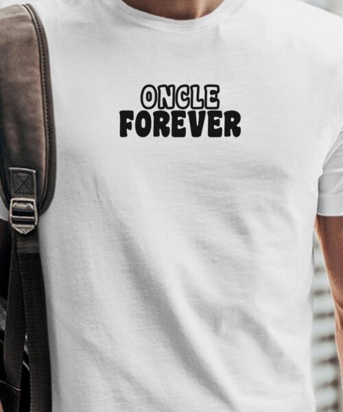 T-Shirt Blanc Oncle forever face Pour homme-1