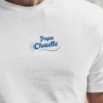 T-Shirt Blanc Papa Chouette face Pour homme-1