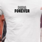 T-Shirt Blanc Papa forever face Pour homme-1