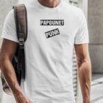 T-Shirt Blanc Papounet PUNK Pour homme-2
