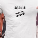 T-Shirt Blanc Parents PUNK Pour homme-1