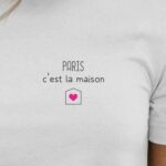 T-Shirt Blanc Paris C'est la maison Pour femme-2