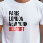 T-Shirt Blanc Paris London New York Belfort Pour homme-2