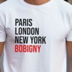 T-Shirt Blanc Paris London New York Bobigny Pour homme-2