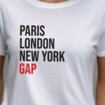 T-Shirt Blanc Paris London New York Gap Pour femme-2