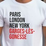 T-Shirt Blanc Paris London New York Garges-lès-Gonesse Pour homme-2