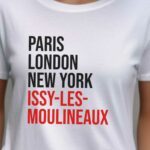 T-Shirt Blanc Paris London New York Issy-les-Moulineaux Pour femme-2